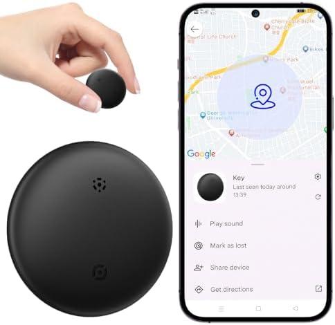 Smart Tag for Android,Smart Tag Android（Not Support iOS） Bluetooth Tracker for Android,Smart Tracking Tag for Google's Find Hub,Item Finder for Backpack, Keys, (Black) 2pcs