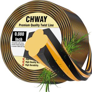0.080'' DWO1DT802 Replacement String Timmer Lines Compatible with DEWALT Weed Eater, Square Twisted Weed Eater String, Heavy Duty Trimmer String (520 ft.)
