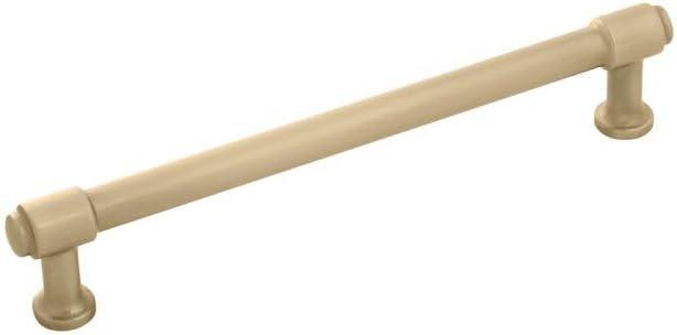 Hickory Hardware 1 Pack Solid Core Kitchen Cabinet Pulls, Luxury Cabinet Handles, Hardware for Doors & Dresser Drawers, 6-5/16 Inch (160mm) Hole Center, Champagne Bronze, Piper Collection