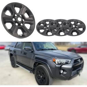 17 inch Hubcap Wheel Skin Covers Compatible with 2014-2024 Toyota 4Runner SR5, Durable ABS Plastic Rim Covers (Set of 4), Fit for Standard Wheels - Snap On Tire Cover Replacement (Matte Black)