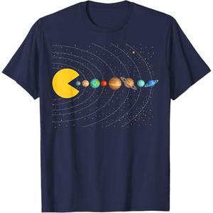 Solar System Astronomy Space Video Games Funny Gifts Graphic T-Shirt.3XL