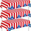 Chumia 3 Pack Puerto Rico Party Tablecloth Decorations Puerto Rico Themed Tablecloths for 12th of June National Day Country Decoration Kitchen Dining Room Home Dinner