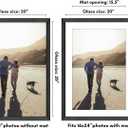 Americanflat 20x28 Picture Frame with Polished Plexiglass - Use as 16x24 Frame with Mat or Display 20x28 Photo Without Mat - Hudson Collection - Wide Picture Frames for Wall Display - Black