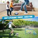 Hover Soccer Ball Set, Indoor Soccer Ball 4 in 1 Rechargeable Air Power Soccer with LED Lights and Foam Bumper Protection Gifts for Boys Girls 3 4 5 6 7 8-12 Year Old Kids