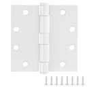 Design House Door Hinges for Interior Doors 12-Pack 4.5-inch x 4.5-inch – Square Steel Door Hinge – Painted White – Fits Standard Doors – Design House 189860