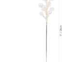 Sea Team 24-Pack Artificial Glitter Holly Berry Twig Ornaments, Decorative Fruit Sticks, Glittery Stems, Picks, Branches for Christmas Tree, Small Vase, Holiday, Wedding, Party (11", White)