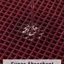 AMOAMI Upgraded Waffle Bath Mat, Super Absorbent Non Slip Bath Mats for Bathroom Floor, Machine Washable Bathroom Rugs with Tassels, Rubber Backed Bathroom Mats, Ultra Soft, 20" x 32", Burgundy