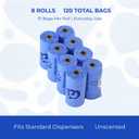 2 x Eco-Friendly Dog Poop Bags – 120 Unscented Cornstarch Bags (8 Rolls, 9x13), Leak-Proof – Earth-Safe Pet Waste Bags