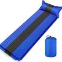 Inflatable Sleeping Pad Memory Camping Cushion Automatic Self-Inflating Air Mattress for Hiking Climbing Travel Dark Lightweight Easy to Pack