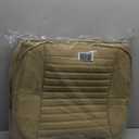 Motor Trend Seat Covers for Cars Trucks SUV, Faux Leather Full Set Beige Padded Car Seat Covers with Storage Pockets, Premium Interior Car Seat Cover