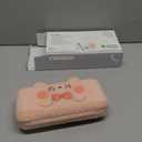 GeekShare Pink Bunny Plush Bag Carry Case Compatible with Switch/OLED - Portable Slim Travel Carrying Case with Removable Handle Fit Switch Console & Game Accessories