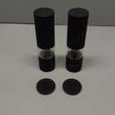 LARS NYSM Salt and Pepper Grinder Set Manual, Stainless Steel Salt and Pepper Mills with Adjustable Ceramic Grinder I Design Spice Shakers (Carbon Black)