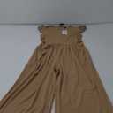 PRETTYGARDEN Summer Jumpsuits for Women Dressy 2025 Fashion Ruffle Cap Sleeve Romper Crew Neck Rib Knit One Piece Outfits L