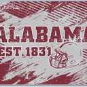 Alabama Rugs Bedroom Living Room Football Carpet Non-Slip Machine Washable Area Rug for Boys and Man Cave Decor 5' x 7'