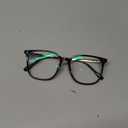 GUDVUE Mens Blue Light Glasses Rectangle Computer Glasses Gaming Glasses, Black/Gunmetal