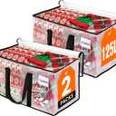 Clear Heavy Duty Extra Large Moving Bags, Reinforced Handle and Double Zipper, Storage Bags Alternative to Moving Box (2 Packs)