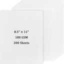 2 x ZEAYEA 200 Sheets White Cardstock Paper 8.5 x 11 Inch, 180 GSM Thick Printer Paper for Office Printing, Invitations, Menus, DIY Cards, Crafting, Scrapbook Supplies