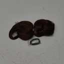 SARLA 2PCS Messy Bun Hair Pieces for Women Wavy Curly Synthetic Hairpieces for Updos with Tendrils Fake Scrunchies Ponytail Extension Red Vino