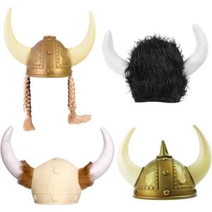 Funny Party Hats Costume - Viking Helmet - 4 Pack - Viking Costumes