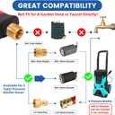 DUSICHIN DUS-220 Short Wand High Pressure Washer Handle Gun 3000 PSI Max 5 Pressure Power Washer Nozzles Tips Black