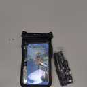 Niveaya [Floatable Floating Waterproof Phone Pouch 2 Pack-Up to 8.5", Large Space Adjustable Neck Lanyard Waterproof Phone Case, Phone Dry Bags for Vacation Beach Pool Kayak Cruise Travel Essentials (Black + Black)