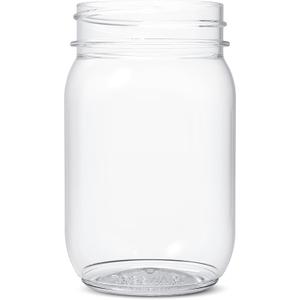 TOSSWARE PRO 16oz Mason, Premium Quality, Recyclable, Unbreakable & Crystal Clear Plastic Drinking Jar, Set of 196