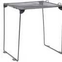 U Brands Wire Mesh Locker Shelf Organizer, Stackable, Dusty Black, 12", 11" x 10" x 12"