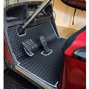Matericuo Golf Cart Floor Liner Mat Full Coverage Custom Fit for EZGO TXT (1994-2025),Express S4 (2012-2020)，Cushman Workhorse，EX1 (2020),Valor,Navitas,Some Star Carts