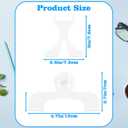 2 x Transparent Book Clips with Mini Stand, Detachable Book Weight Page Holder to Hold Book Open, Used to Hold Journal Open for Reading(4 Pcs)