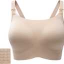 Nursing Bras for Breastfeeding Seamless Maternity Bra Wireless Pregnancy Sleep Bralette Natural Shape Support (XL)