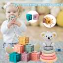 Montessori Baby Toys 6-12-18 Months, Toys for 1 + Year Old, Infant Teething Toy Stacking Building Blocks Shape Sorter, Spinner and More. Sorting Sensory Educational Learning Gift for Toddlers 1-3