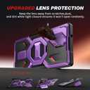 TONGATE Magnetic for Samsung Galaxy S25 Ultra Case with Privacy Screen Protector, [Compatible with MagSafe][Camera Protective Cover][Military-Grade Protection] Ring Stand Phone Case S25 Ultra, Purple