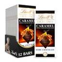 Lindt EXCELLENCE Caramel Sea Salt Dark Chocolate Bar, Dark Chocolate Candy with Pieces of Caramel and Sea Salt Crystals, 3.5 oz. (12 Pack) (EXP 10/31/25)
