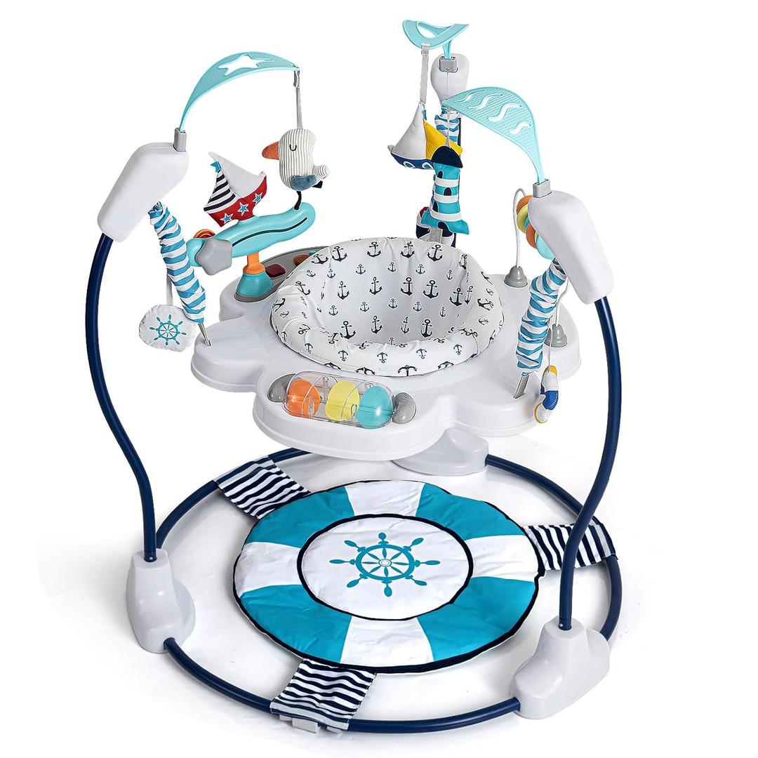 Baby Activity Center Jumper Interactive Activity Jumper Play Center with Infant Toys, 360 Rotating Seat