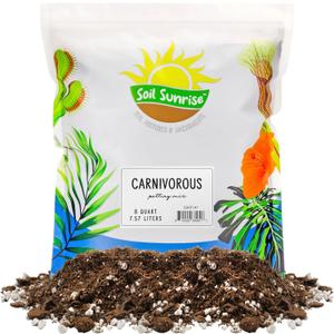 Soil Sunrise Carnivorous Plant Potting Soil Mix (8 Quarts) Ideal Additive for Venus Fly Traps, Sundews, and Pitcher Plants