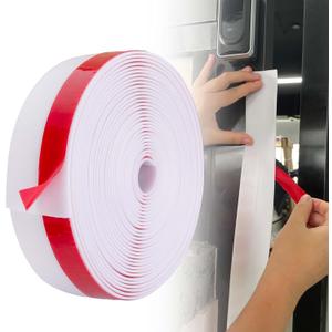 29.5 Ft x 2" Adhesive Door Draft Stopper Seal Strip, White Wide Waterproof Silicone Weather Stripping, Insulation Sealer for Gap on Barn, Garage Door, Glass Shower Door, Window Under Bottom, Top, Side