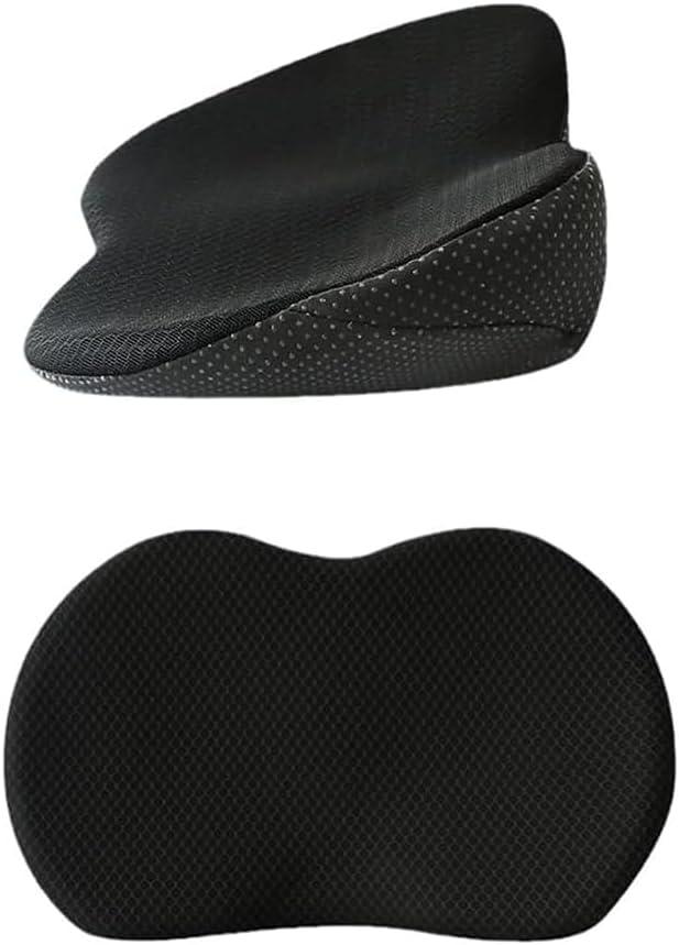 Mautoply Memory Foam Car Seat Cushion for Back Pain Relief - Lumbar Support Pillow for Driving, Office & Car Ergonomic Wedge Cushion for Short Drivers