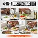 Mason Jar Spice Shaker Lids Stainless Steel 6 Pack Adjustable Spice Lids for Mason Jars Wide Mouth Seasoning Salt Pepper Dispenser Tops for Ball Canning Jars