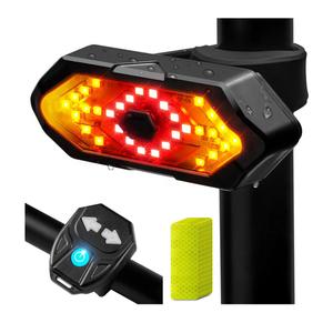 Bike Tail Light with Turn Signals USB Rechargeable Bike Turn Signals 120 Lumens Ultra Bright LED Turn Signals for Bicycle 5 Mode with 10PCS Safety Reflective Tape for Cycling Electronics