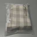 Laolitou Checkered Tablecloth Rectangle Washable Buffalo Plaid Table Cloth with Tassel Cotton Linen Gingham Table Cover for Picnic Kitchen Dining Room, Beige, 70 Inch (70" x 55" (Rectangular))