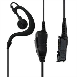 R5 XPR3500 Earpiece with Mic Compatible with Motorola Radios XPR3500E DEP570 DP2600E MTP3250 DP3441E, G Shape Headset with PTT and Clip Microphone