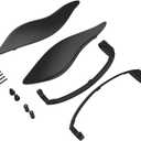 Advanblack Unpainted Side Wings Air Deflectors, Fairing Side Wing Windshield, Fairing Side Shield, Adjustable Wind Deflectors, Compatible for Harley Touring Street Electra Glide 2014-2023