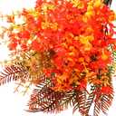 Geosar 24 Bundles Fall Artificial Flowers Artificial Outdoor Flowers UV Resistant Yellow Orange Flowers Faux Flowers Decorations Fake Plants for Autumn Home Porch Wedding Garden Decor