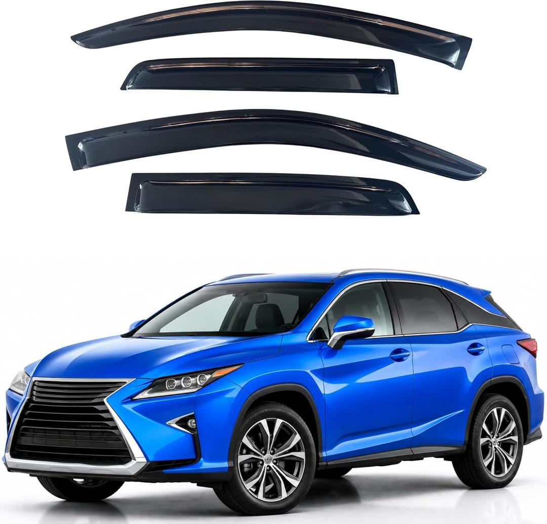 IG Window Visors Fit for 2016-2022 Lexus RX350 RX450h, Out-Channel Rain Guards Vent Wind Deflectors 4PC, Car Accessories for 16-22 Lexus RX Series