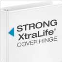 Cardinal 1.5 Inch 3 Ring Binder, D Ring, White, 4 Pack, Holds 375 Sheets (29400)