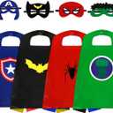 Superhero Capes for Kids,Hero Capes and Masks Fit for 4-12years old boy and girls Dress up and Holiday Costumes.