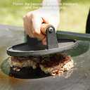 homenote Griddle Accessories for Blackstone, Commercial Grade 12 Inch Heavy Duty Melting Dome with Round Cast Iron Smash Burger Press Perfect for Flat Top Hibachi Grill Outdoor Indoor