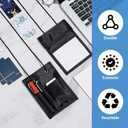 Tenceur 20 Pcs Name Badge Holders with Lanyard 4 x 3 Inch Name Badge Organizer Polyester Lanyard Wallet Neck Case Protector Horizontal with Clear Window Pen Loops Zipper ID Pouch, Black
