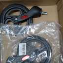 Wealrti 2 Pcs 6 Inch Black Front Wheels Replacement with Front Fork Drive Solid Wheelchair Front Castor Wheelchair Rollers(6 Inch)