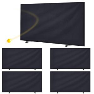VercanMonth 5 Pcs Table Tennis Barrier, 55" x 29.5" Surround Fence, Black